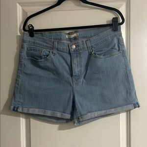 Levi's Blue Jean Shorts Classic Mid-Length
